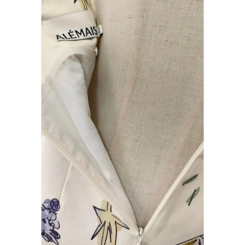 Alemais + Anouk Colantoni Court organic cotton-twill halterneck mini dress US 8 - Picture 12 of 12